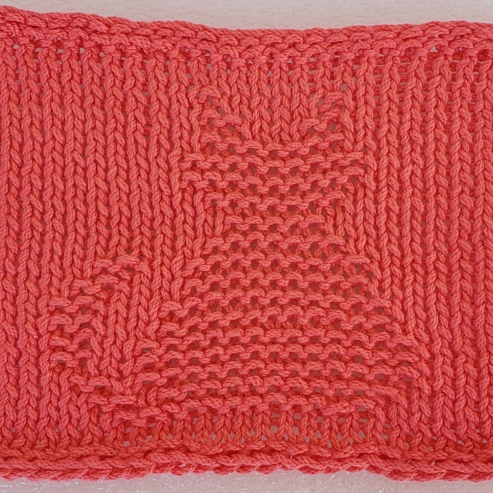 Handmade Knit Cat Washcloth